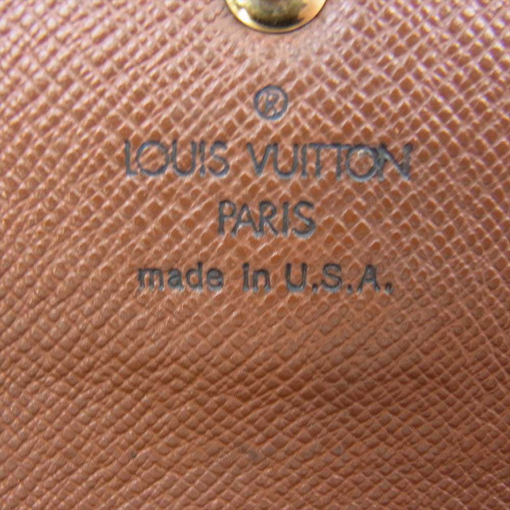 LOUIS VUITTON ルイ・ヴィトン M61725 USA製 モノグラム ポシェット ポルトモネクレディ 長財布 ブラウン系【中古】