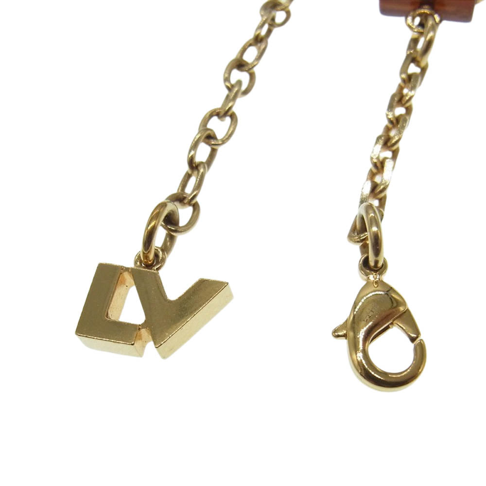 LOUIS VUITTON ルイ・ヴィトン AQ2033 ブレスレット LVチャーム ゴールド系 ブラウン系【中古】