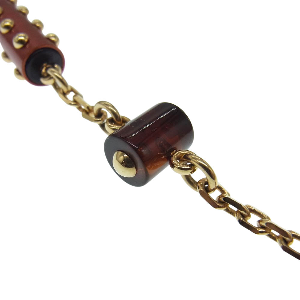 LOUIS VUITTON ルイ・ヴィトン AQ2033 ブレスレット LVチャーム ゴールド系 ブラウン系【中古】