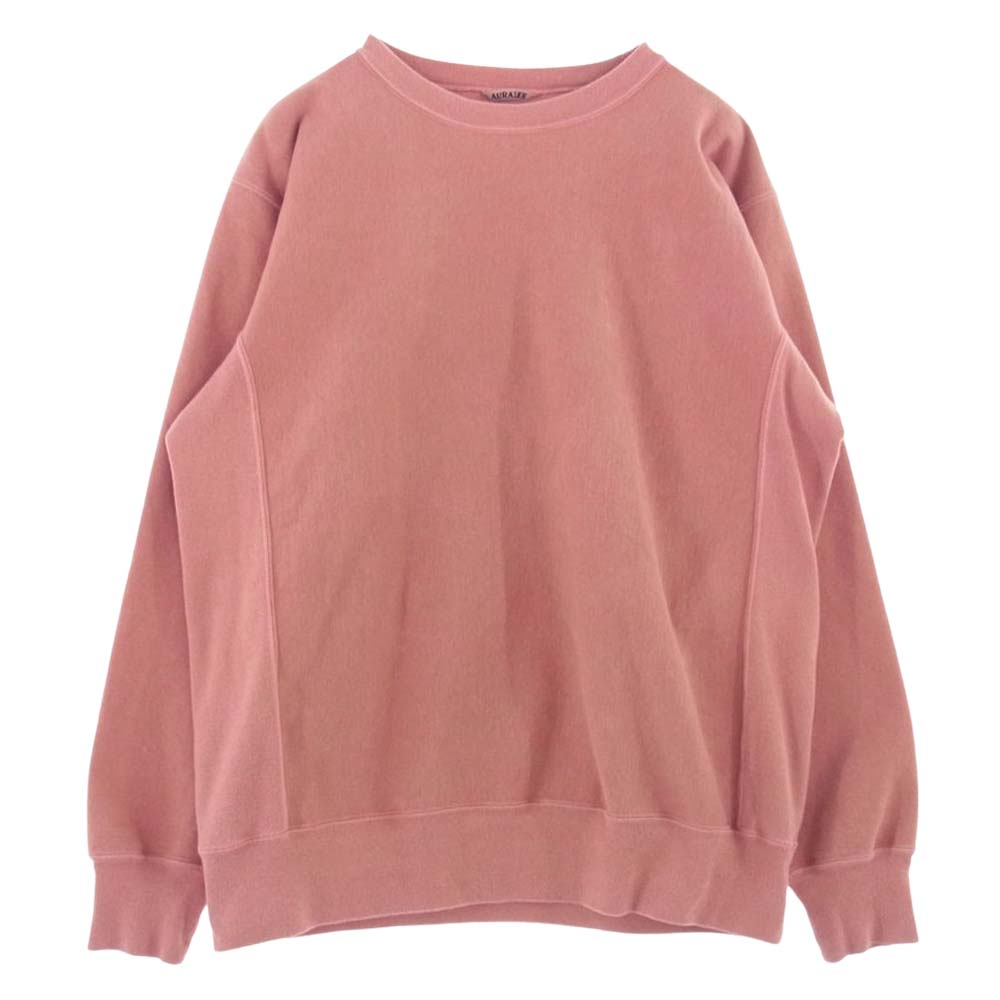 AURALEE オーラリー 19AW A9AP025M SUPER MILLED SWEAT P/O ヘビーウェイト クルーネック スウェット トレーナー オレンジ系【中古】
