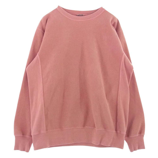 AURALEE オーラリー 19AW A9AP025M SUPER MILLED SWEAT P/O ヘビーウェイト クルーネック スウェット トレーナー オレンジ系【中古】