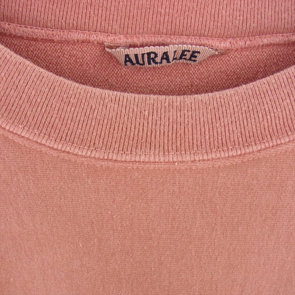 AURALEE オーラリー 19AW A9AP025M SUPER MILLED SWEAT P/O ヘビーウェイト クルーネック スウェット トレーナー オレンジ系【中古】