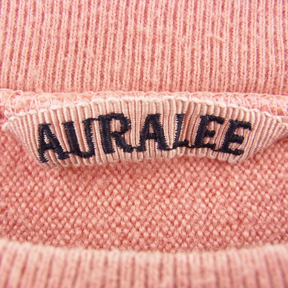 AURALEE オーラリー 19AW A9AP025M SUPER MILLED SWEAT P/O ヘビーウェイト クルーネック スウェット トレーナー オレンジ系【中古】