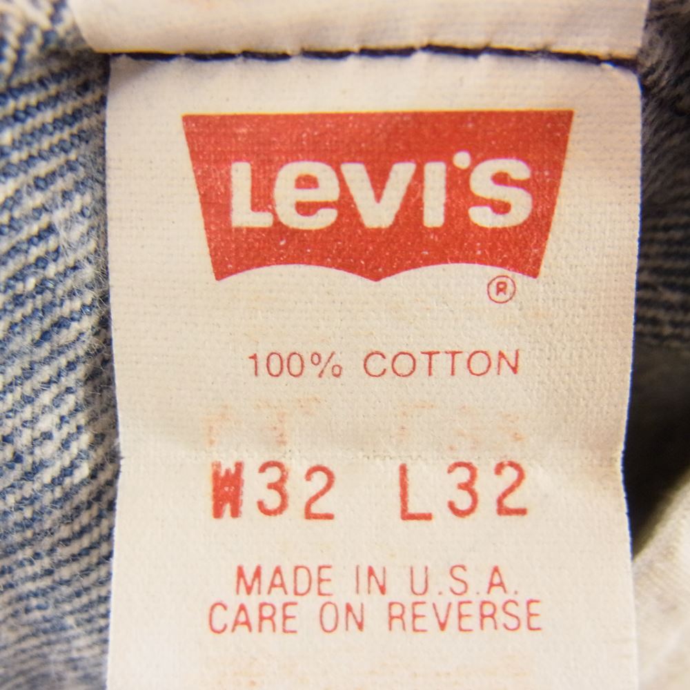 Levi's リーバイス 90s  501 501-0115 USA製 ボタン裏653 レギュラー ストレート デニムパンツ ジーンズ インディゴブルー系 32【中古】