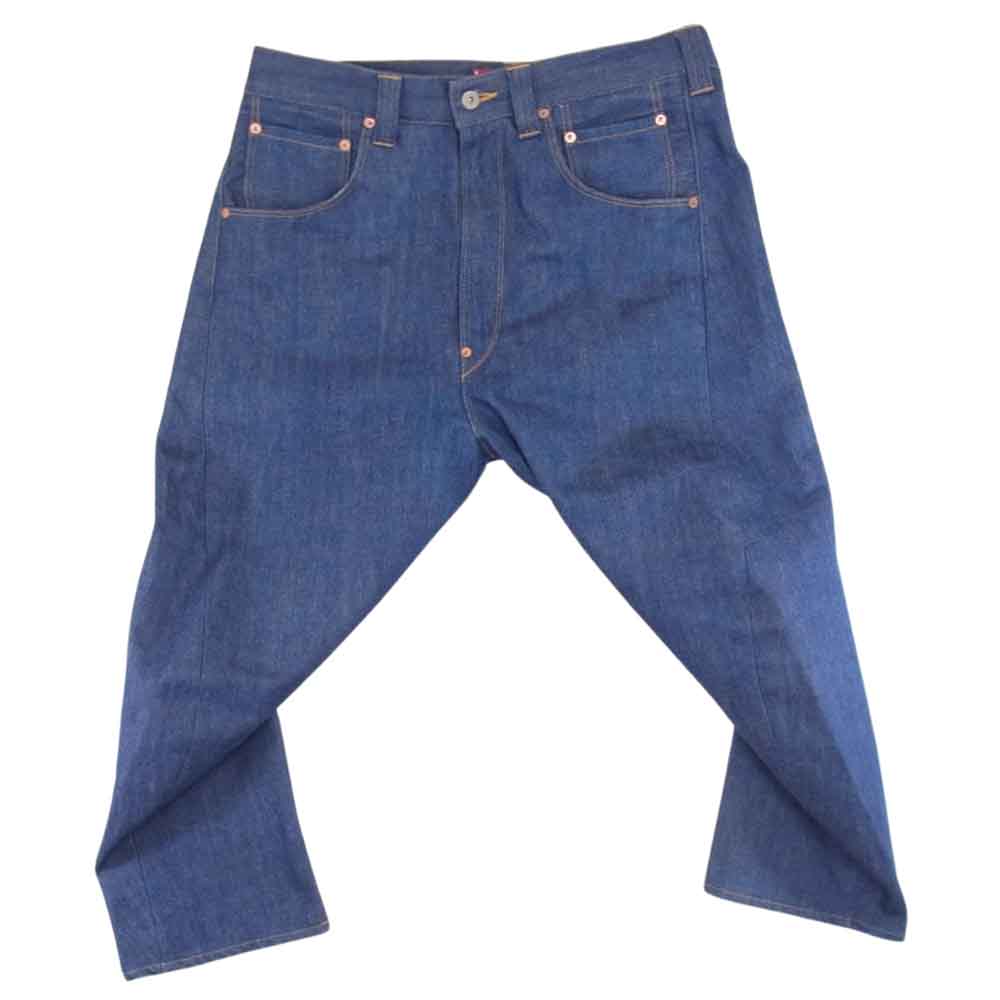 JUNYA WATANABE COMME des GARCONS MAN ジュンヤワタナベコムデギャルソンマン AD2020 WF-P207 LEVIS 綿デニム×ウールツイードチェック Wネーム デニムパンツ  インディゴブルー系 M【中古】