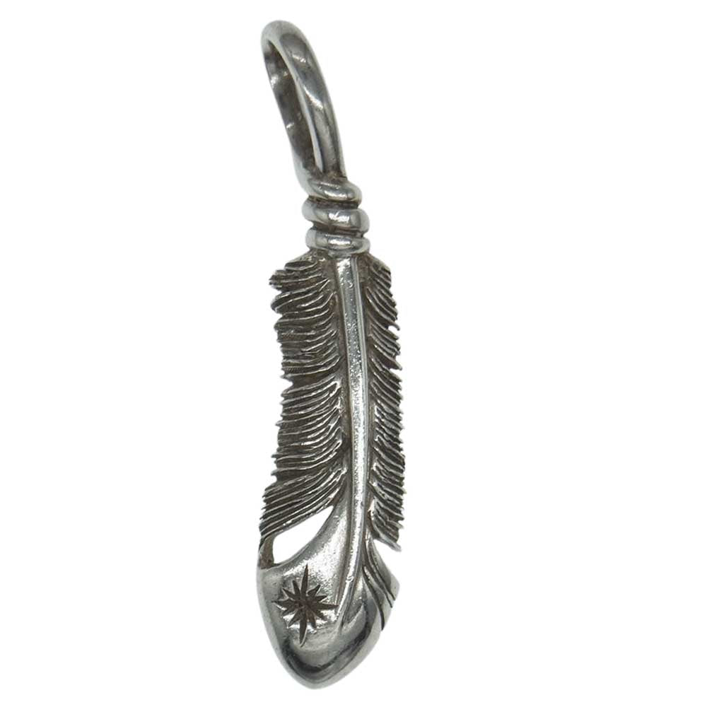 SAAD サード 左向き フェザー サンシンボル ペンダントトップ シルバー系【中古】