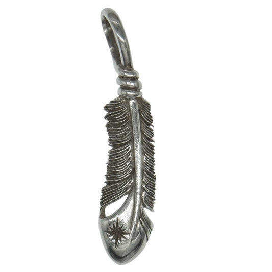 SAAD サード 左向き フェザー サンシンボル ペンダントトップ シルバー系【中古】