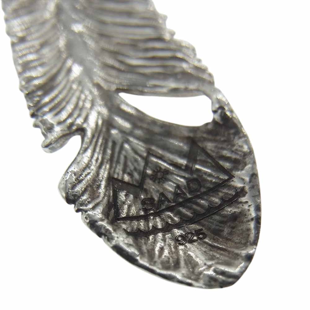 SAAD サード 左向き フェザー サンシンボル ペンダントトップ シルバー系【中古】