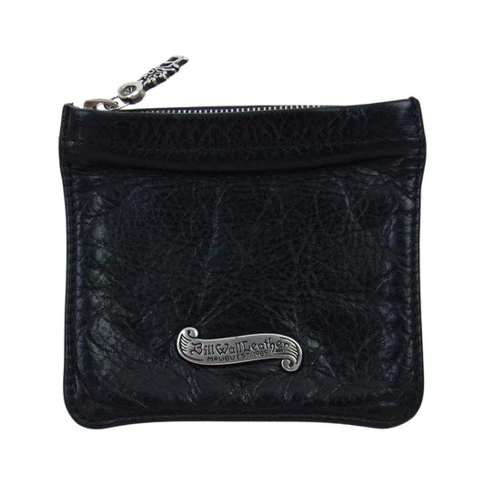 BILL WALL LEATHER ビルウォールレザー BEAMS ビームス別注 レザー ジッパー コインケース ブラック系【中古】
