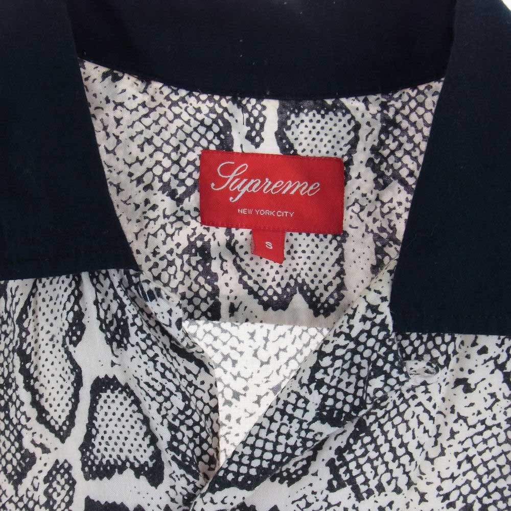 Supreme シュプリーム 12SS  Snakeskin Shirt スネーク レーヨン 半袖 シャツ ピンク系 S【中古】