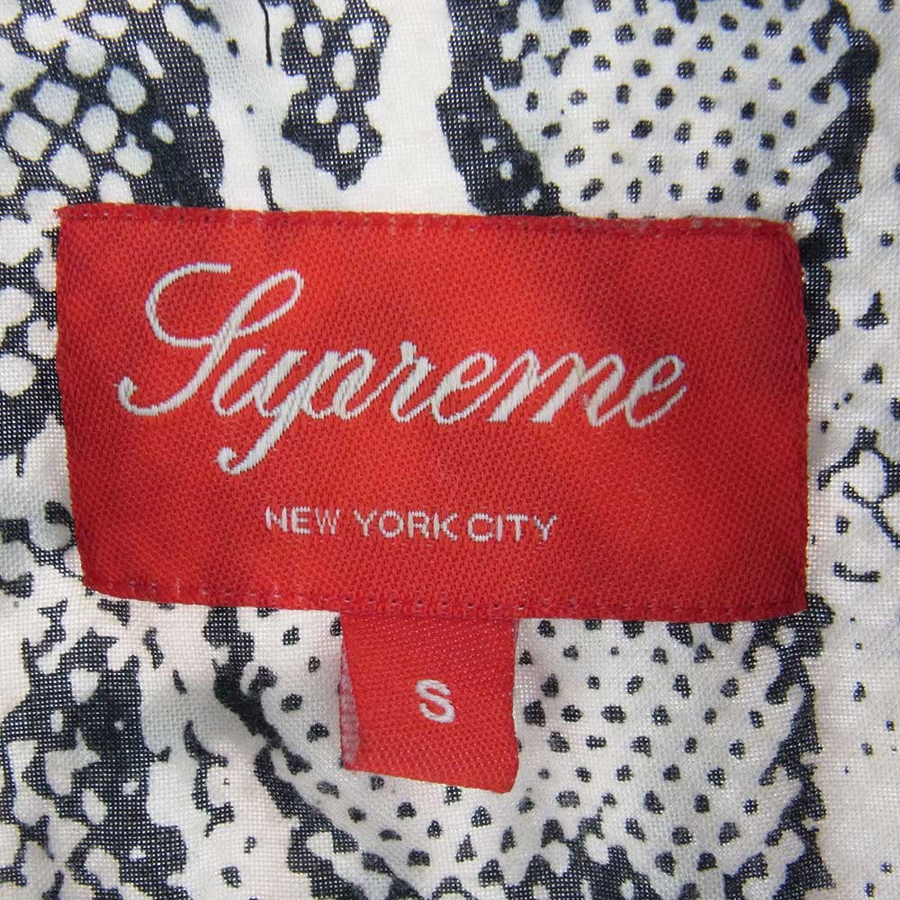 Supreme シュプリーム 12SS  Snakeskin Shirt スネーク レーヨン 半袖 シャツ ピンク系 S【中古】