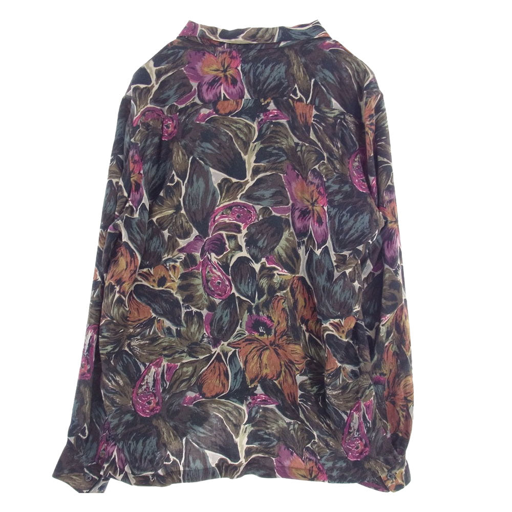Supreme シュプリーム 17AW  Painted Floral Rayon Shirt プリンテッド フローラルレーヨン 長袖 シャツ マルチカラー系 M【中古】