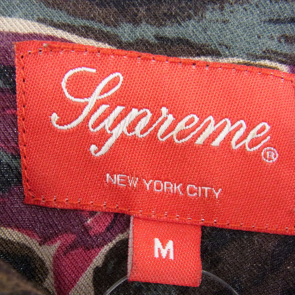Supreme シュプリーム 17AW  Painted Floral Rayon Shirt プリンテッド フローラルレーヨン 長袖 シャツ マルチカラー系 M【中古】