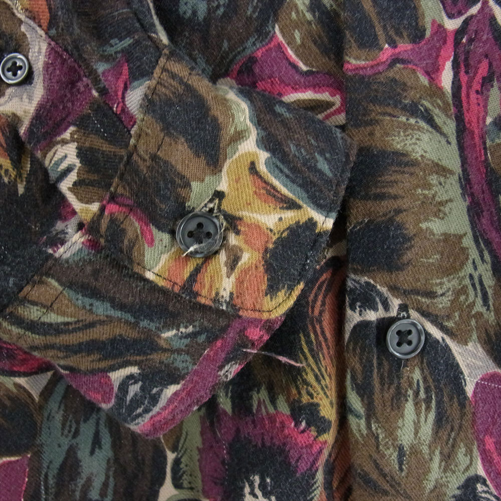 Supreme シュプリーム 17AW  Painted Floral Rayon Shirt プリンテッド フローラルレーヨン 長袖 シャツ マルチカラー系 M【中古】