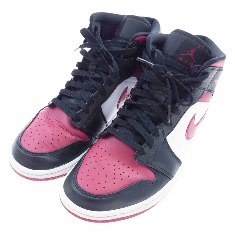 NIKE ナイキ 554724-066 AIR JORDAN 1 MID エア ジョーダン 1 ミッド スニーカー ワインレッド系 ブラック系 28.0cm【中古】