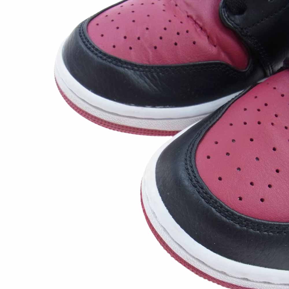NIKE ナイキ 554724-066 AIR JORDAN 1 MID エア ジョーダン 1 ミッド スニーカー ワインレッド系 ブラック系 28.0cm【中古】