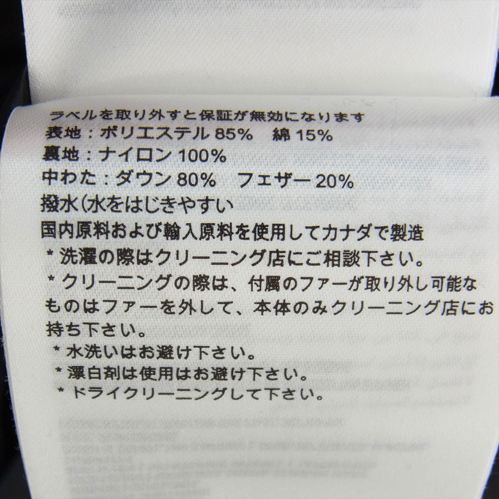 CANADA GOOSE カナダグース 3805M CARSON PARKA カーソン パーカー ダウン ジャケット ブラック系 S【中古】