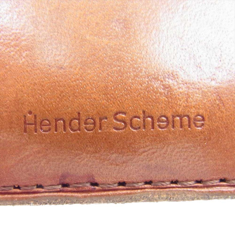 Hender Scheme エンダースキーマ ヌメ革 レザー ウォレット 二つ折り財布 ブラウン系【中古】