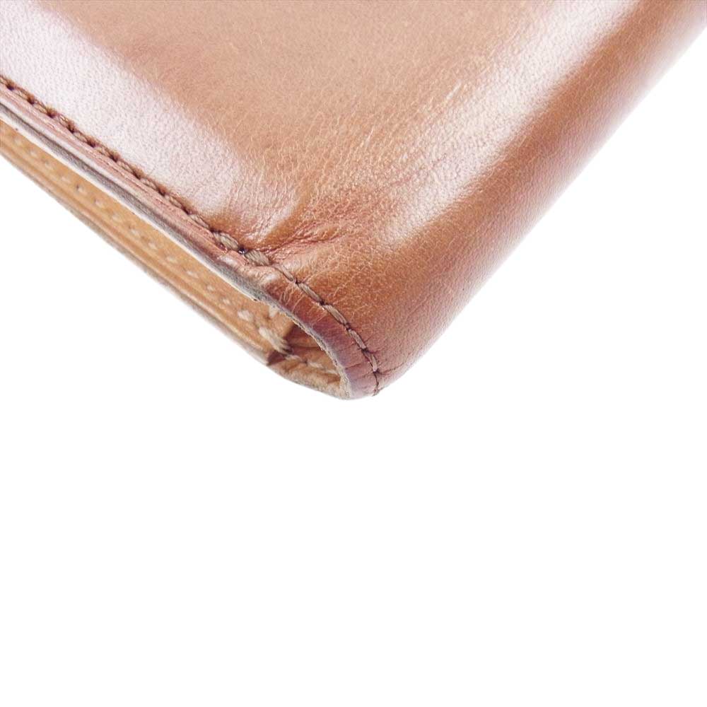 Hender Scheme エンダースキーマ ヌメ革 レザー ウォレット 二つ折り財布 ブラウン系【中古】
