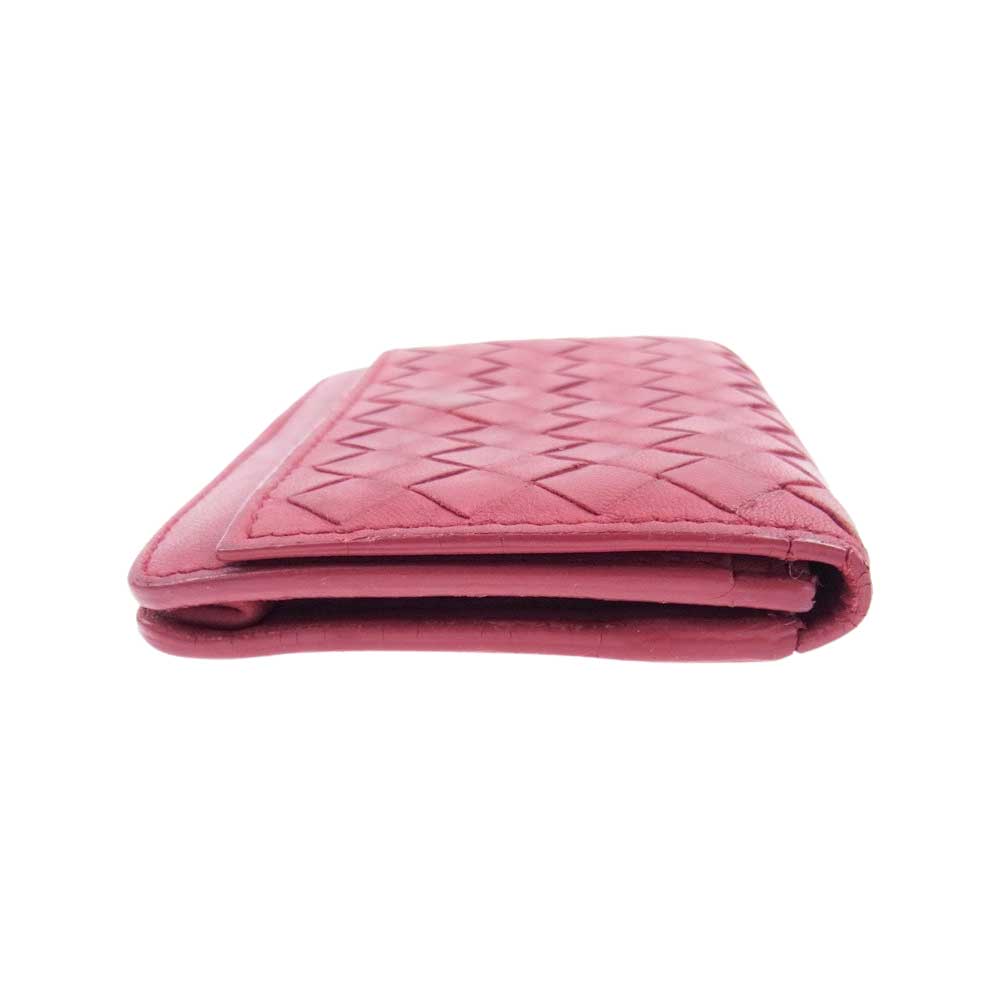 BOTTEGAVENETA ボッテガヴェネタ イントレチャート カードケース 名刺入れ レッド系【中古】