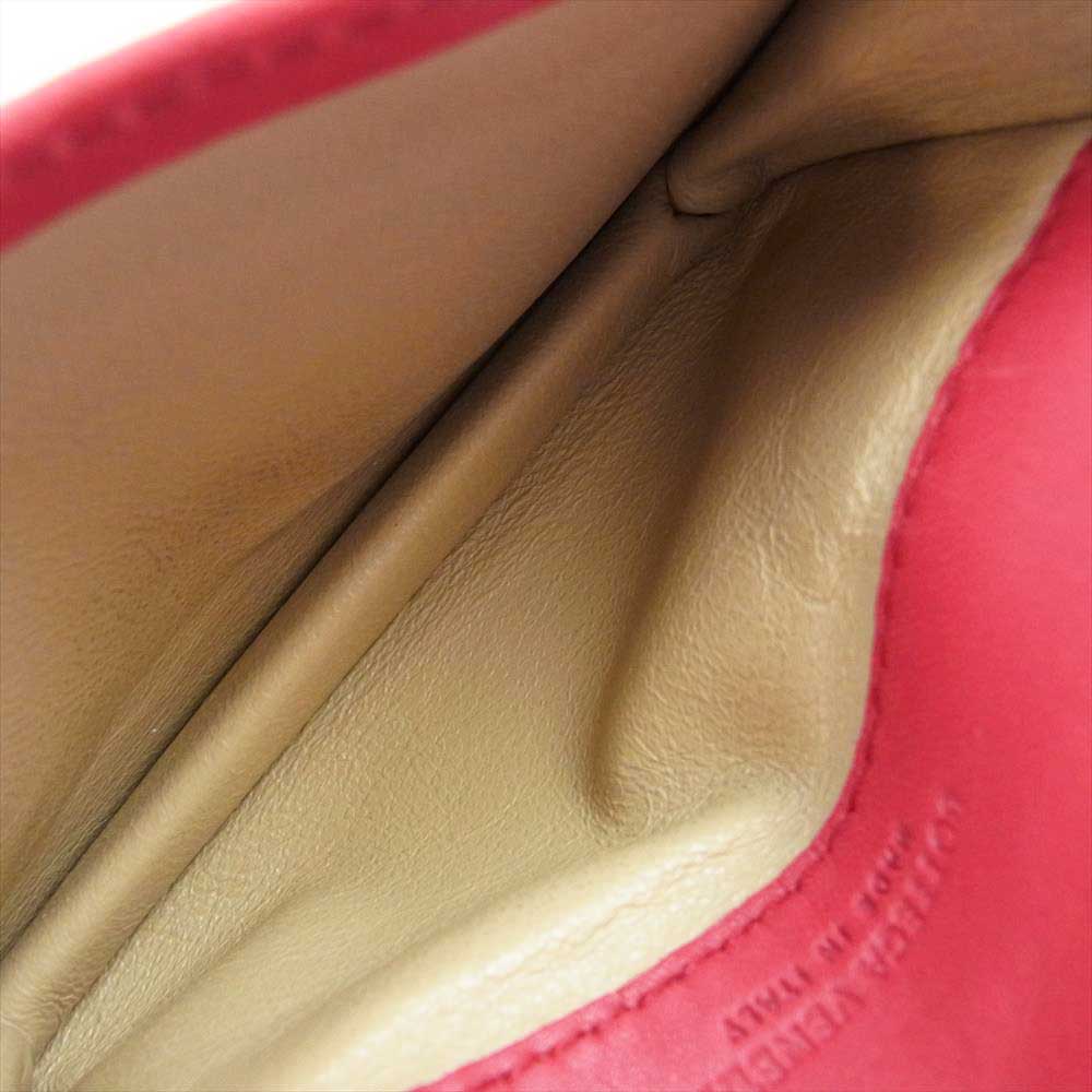 BOTTEGAVENETA ボッテガヴェネタ イントレチャート カードケース 名刺入れ レッド系【中古】