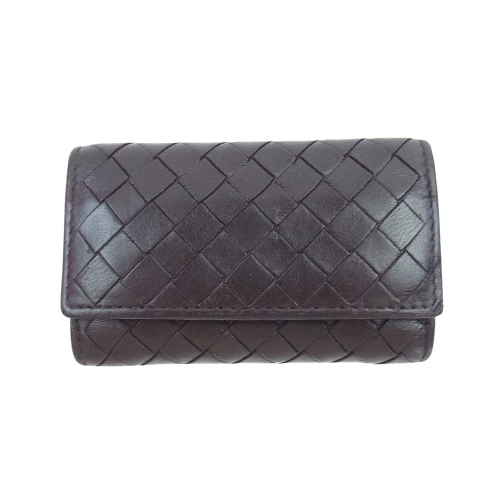 BOTTEGAVENETA ボッテガヴェネタ イントレチャート レザー コインケース ダークブラウン系【中古】