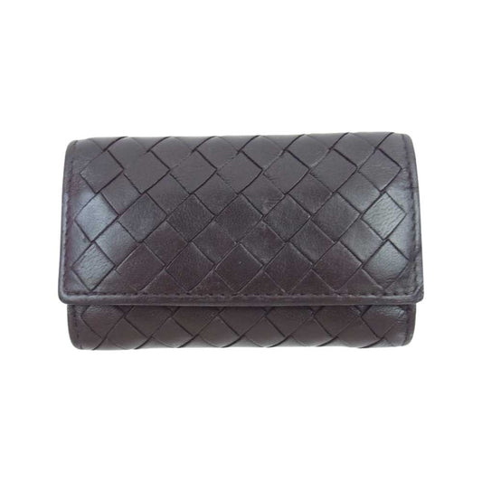 BOTTEGAVENETA ボッテガヴェネタ イントレチャート レザー コインケース ダークブラウン系【中古】
