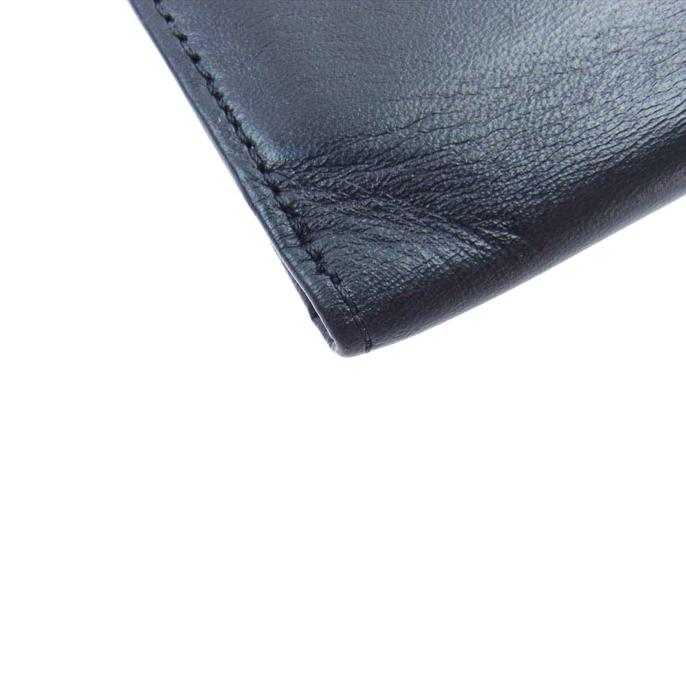 GUCCI グッチ Gロゴ レザー 札入れ 長財布 ウォレット ブラック系【中古】