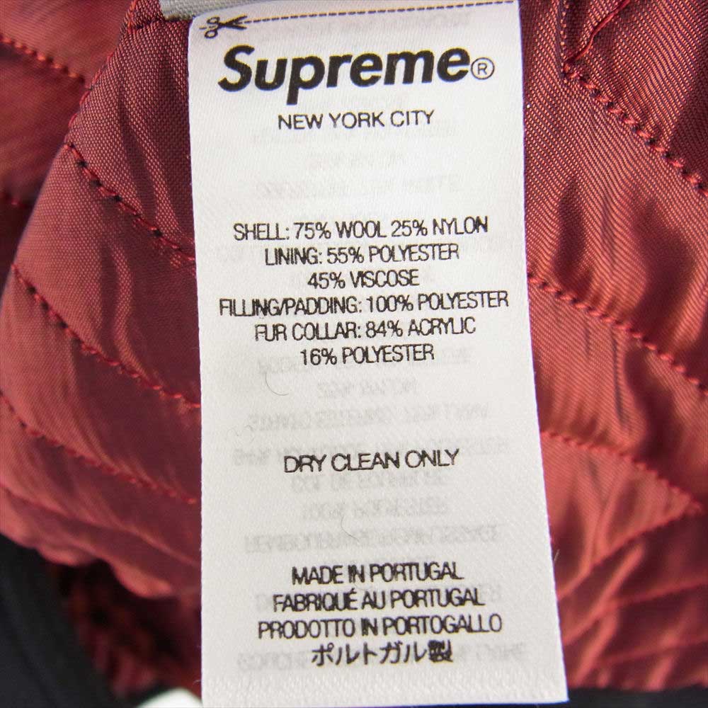 Supreme シュプリーム 22AW 【クリーニング済】Fur Collar Car Coat ファー カラー カー コート ブラック系 M【中古】