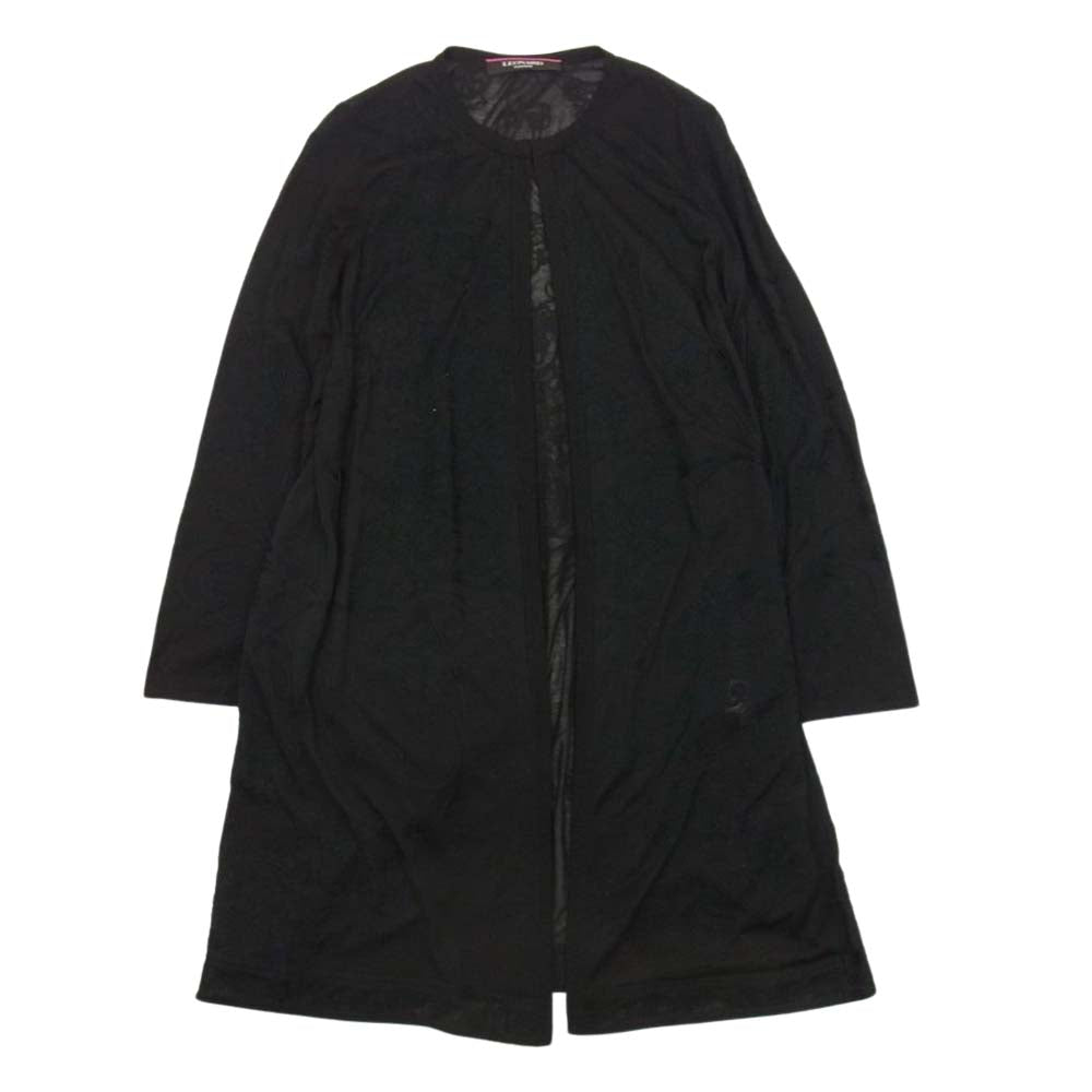 LEONARD レオナール FASHION ファッション 0337923 ペイズリー 総レース 羽織り ロング カーディガン ブラック系 40【中古】
