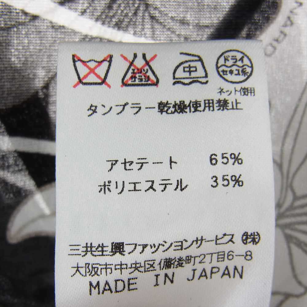LEONARD レオナール FASHION ファッション 0169509 フラワー総柄 花柄 ボウタイ 長袖 シャツ ブラック系 L【中古】
