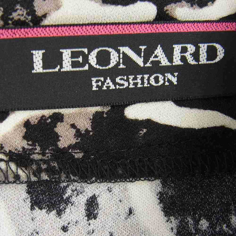 LEONARD レオナール FASHION ファッション 0180224 DNA アニマル総柄 ワンピース ドレス マルチカラー系 40【中古】