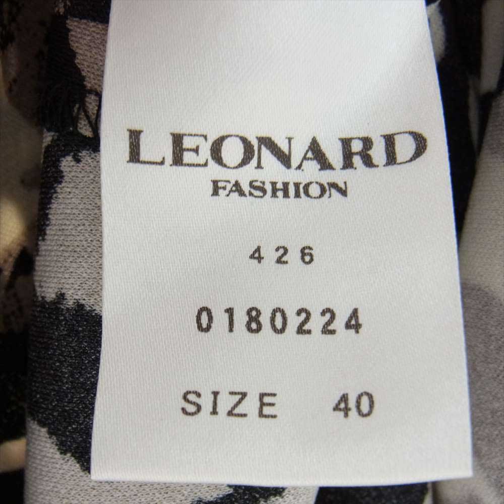 LEONARD レオナール FASHION ファッション 0180224 DNA アニマル総柄 ワンピース ドレス マルチカラー系 40【中古】