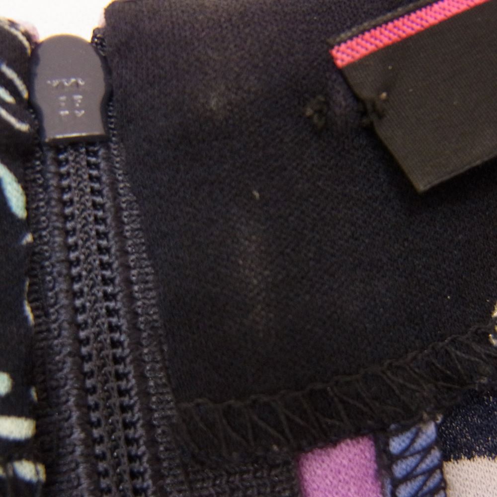 LEONARD レオナール FASHION ファッション ビジュー ラインストーン スパンコール装飾 長袖 Tシャツ カットソー ダークネイビー系 L【中古】