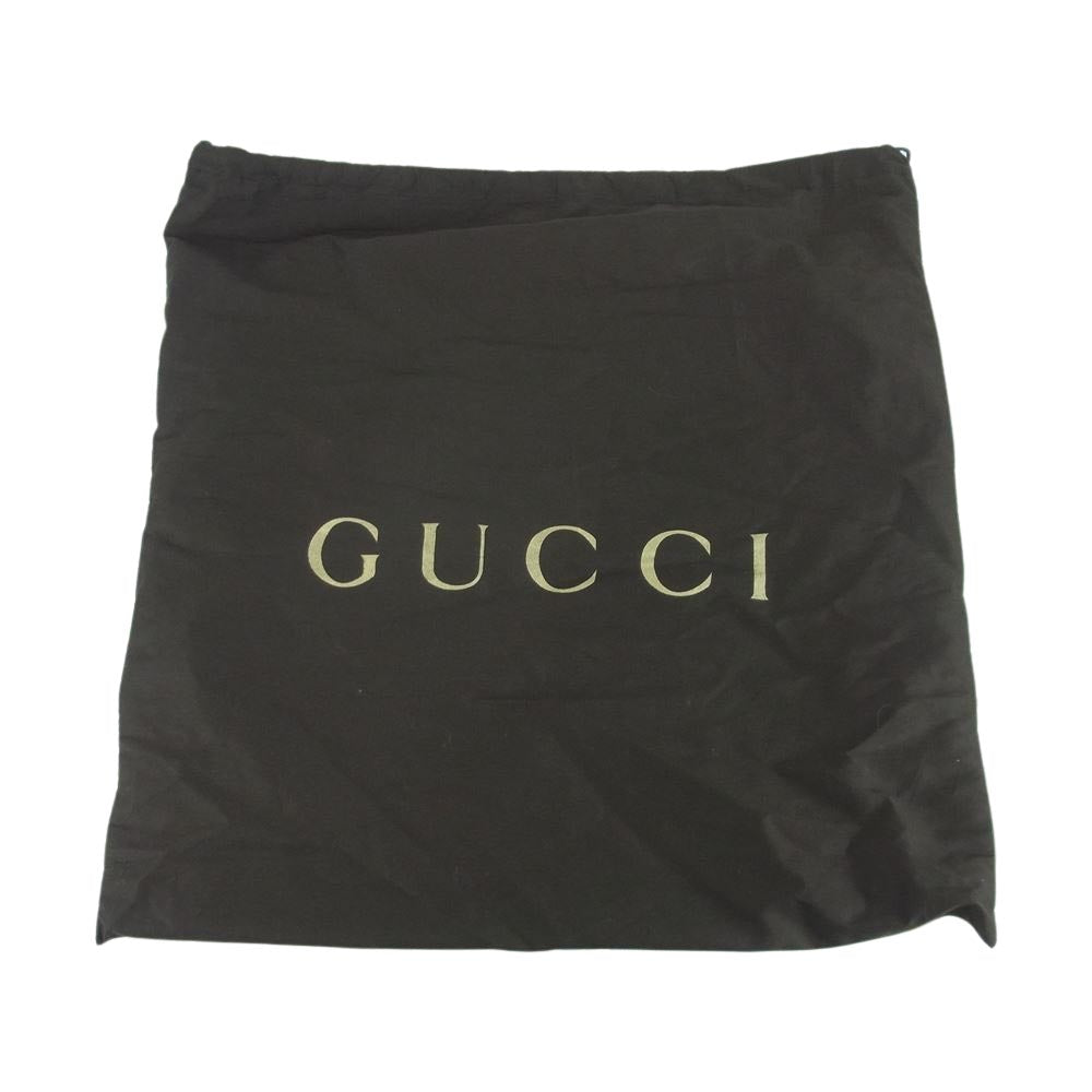 GUCCI グッチ 295252 467891 GG ナイロン キャンバス サテン レザー トート バッグ イタリア製 ダークネイビー系【中古】