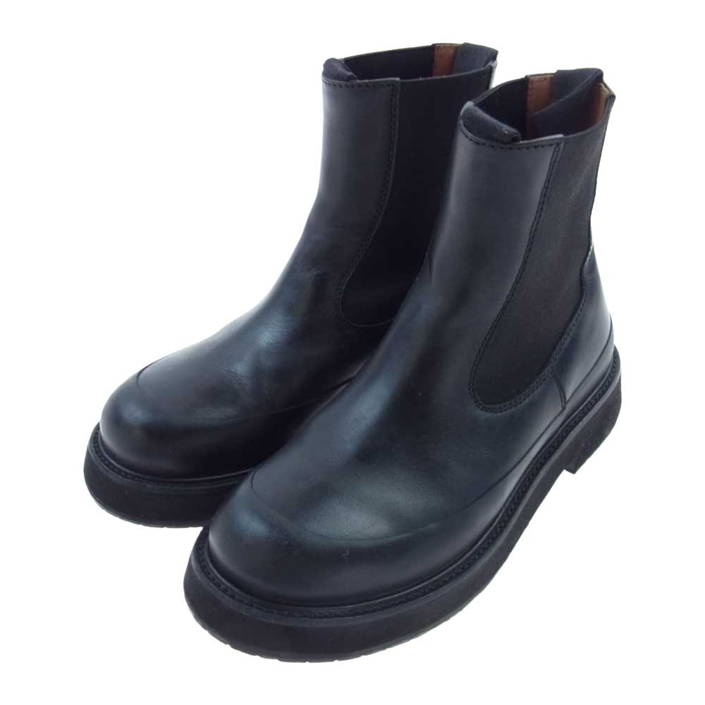 CELINE セリーヌ レザー切替 サイドゴア チェルシーブーツ ブラック系 26【中古】