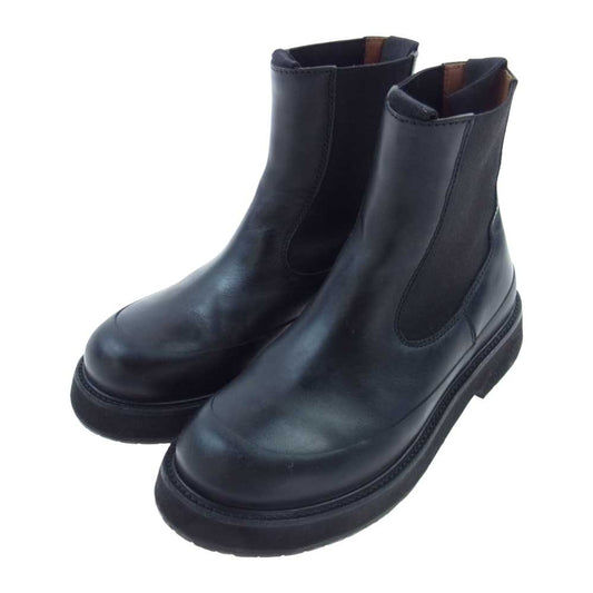 CELINE セリーヌ レザー切替 サイドゴア チェルシーブーツ ブラック系 26【中古】