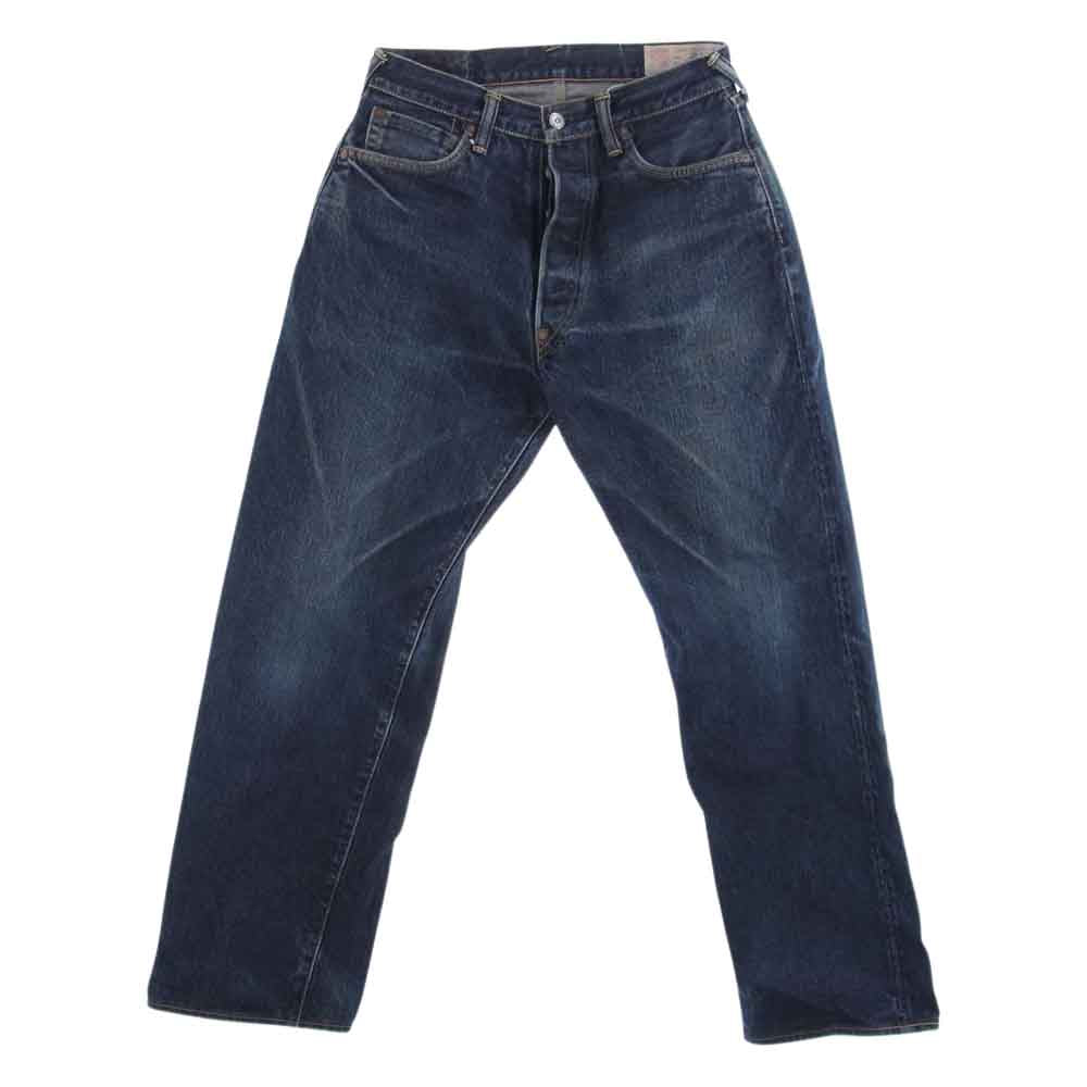 EVISU エヴィス 2001 No2 赤耳 オールド カット フィット デニム パンツ インディゴブルー系【中古】