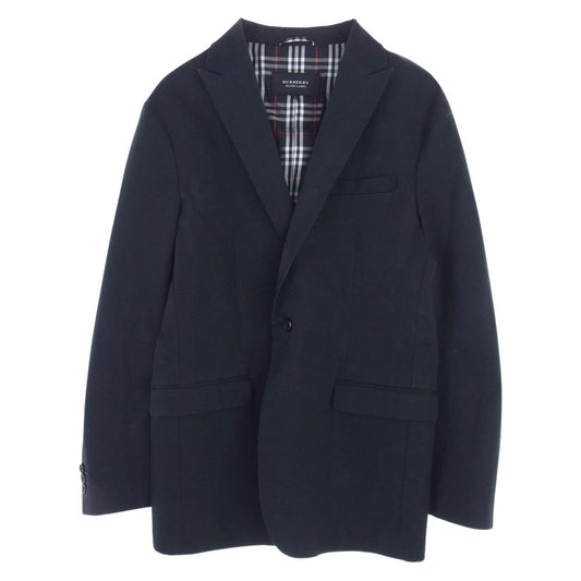 BURBERRY BLACK LABEL バーバリーブラックレーベル BMP62-814-09 ピークドラペル 1B テーラードジャケット ブラック系 L【中古】