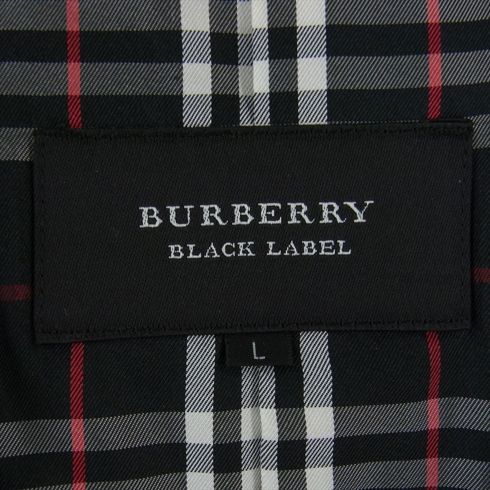 BURBERRY BLACK LABEL バーバリーブラックレーベル BMP62-814-09 ピークドラペル 1B テーラードジャケット ブラック系 L【中古】