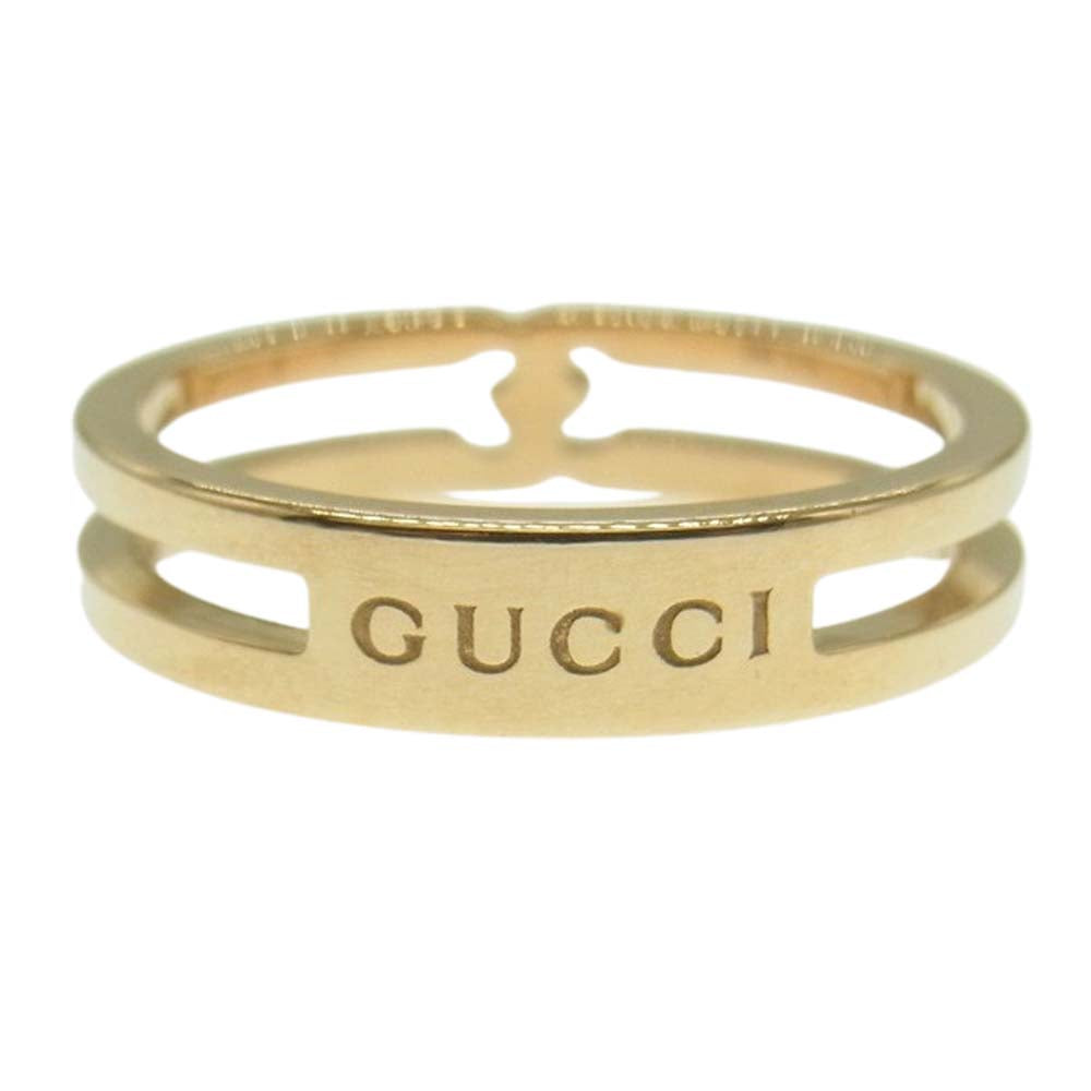 GUCCI グッチ K18PG ピンクゴールド インフィニティ リング ゴールド系 8号【美品】【中古】