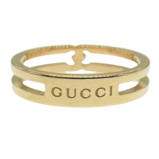 GUCCI グッチ K18PG ピンクゴールド インフィニティ リング ゴールド系 8号【美品】【中古】