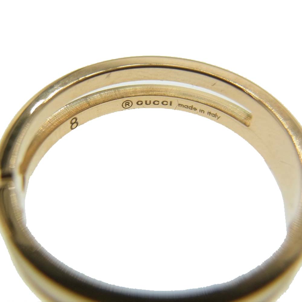 GUCCI グッチ K18PG ピンクゴールド インフィニティ リング ゴールド系 8号【美品】【中古】
