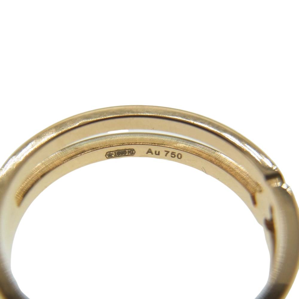 GUCCI グッチ K18PG ピンクゴールド インフィニティ リング ゴールド系 8号【美品】【中古】