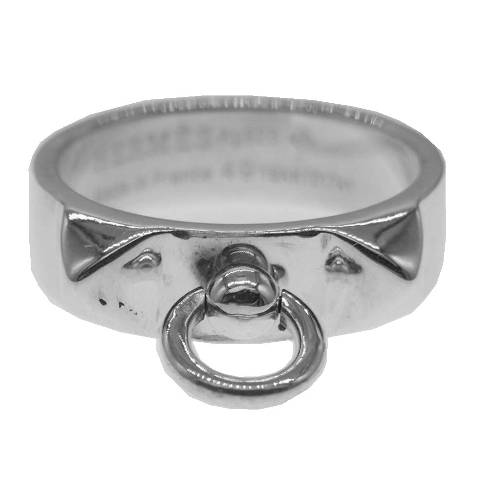 HERMES エルメス #49 コリエ ド シアン リング シルバー系 49【中古】
