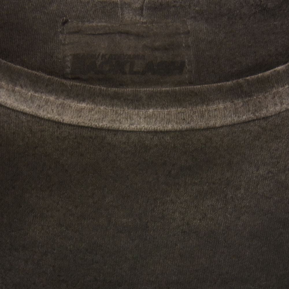 ISAMUKATAYAMA BACKLASH イサムカタヤマバックラッシュ YOHJI YAMAMOTO ヨウジヤマモト HR-T86-993 LOGO Tshirt ロゴプリント 天竺 半袖 Tシャツ グレー系 2【中古】