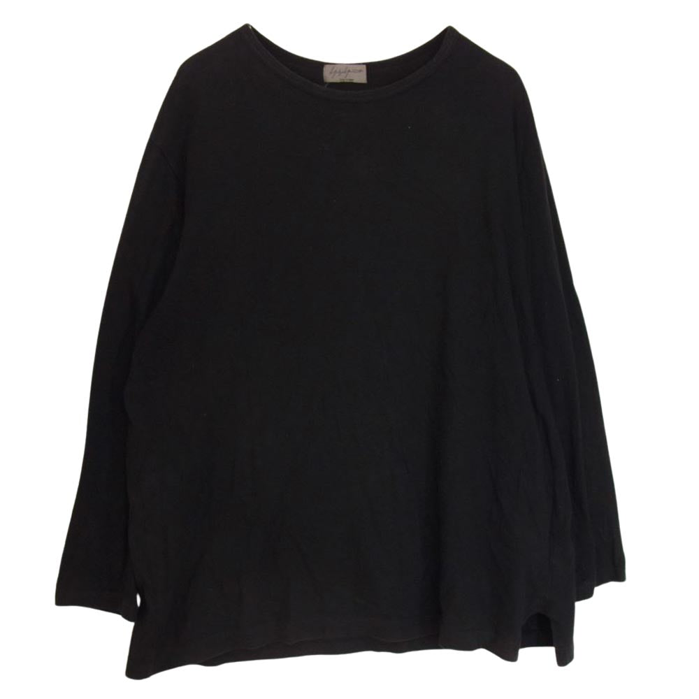 Yohji Yamamoto POUR HOMME ヨウジヤマモトプールオム HR-T48-083 BIG丸首長袖 シャンカール天竺 Tシャツ カットソー ブラック系 3【中古】