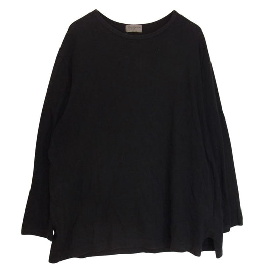 Yohji Yamamoto POUR HOMME ヨウジヤマモトプールオム HR-T48-083 BIG丸首長袖 シャンカール天竺 Tシャツ カットソー ブラック系 3【中古】