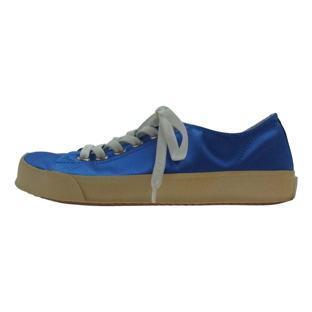 MAISON MARGIELA メゾンマルジェラ 19AW S58WS0110 22ライン TABI 足袋 タビ サテン ローカット スニーカー ライトブルー系 37【美品】【中古】