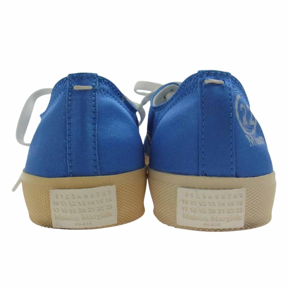 MAISON MARGIELA メゾンマルジェラ 19AW S58WS0110 22ライン TABI 足袋 タビ サテン ローカット スニーカー ライトブルー系 37【美品】【中古】